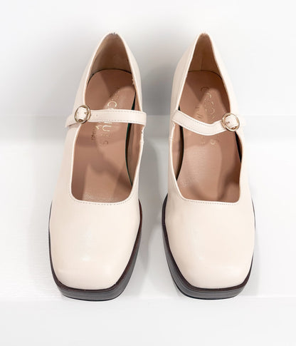 Matilda Platform Heel in Bone