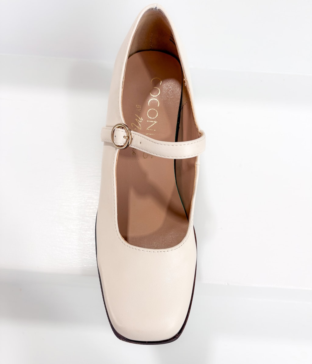 Matilda Platform Heel in Bone